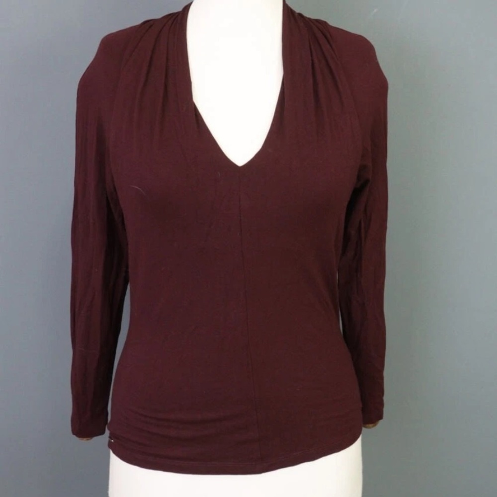 IVKO Red Fitted Long Sleeve Blouse